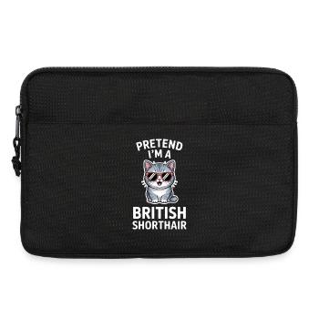 Dictons britanniques à poil court : cadeau drôle de chat - Sacoche pour ordinateur portable 13 pouces - noir - Devant