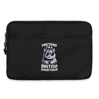Dictons britanniques à poil court : cadeau drôle de chat - Sacoche pour ordinateur portable 13 pouces - noir - Devant