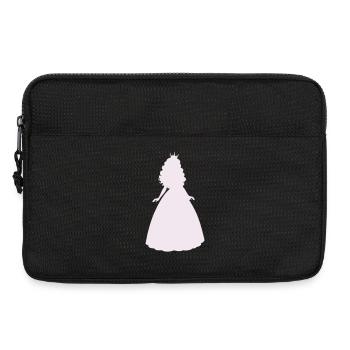 Princess silhouette in lilac - Laptop bag 13" - black - Front
