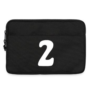 Two: Minimalist Numeral 2 | Second - Laptop bag 13" - black - Front
