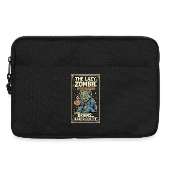 Humour de café du Lundi-zombie paresseux - Sacoche pour ordinateur portable 13 pouces - noir - Devant