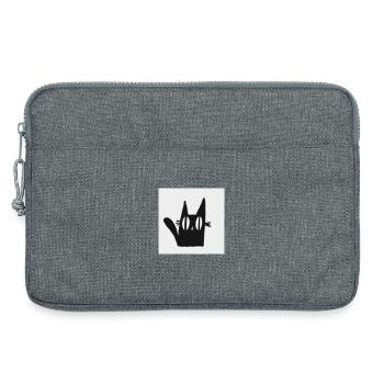 Mimi le chat noir - Sacoche pour ordinateur portable 13 pouces - gris chiné - Devant