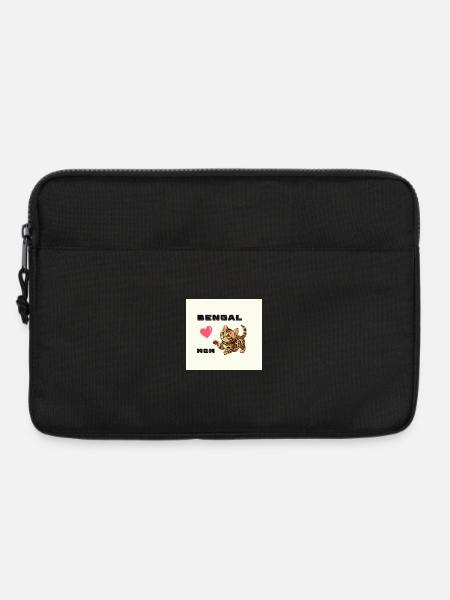Bengal Mom Katze Herz Design - Laptoptasche 13" - Schwarz