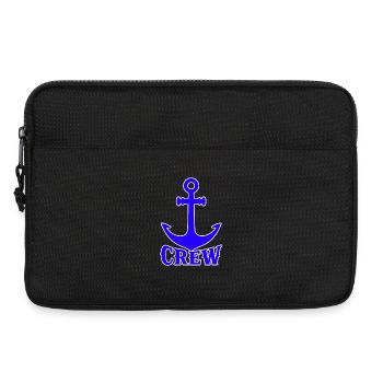 Blue Anker Crew Logo - Laptop bag 13" - black - Front