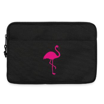 Flamingo pink summer sun beach - Laptop bag 13" - black - Front
