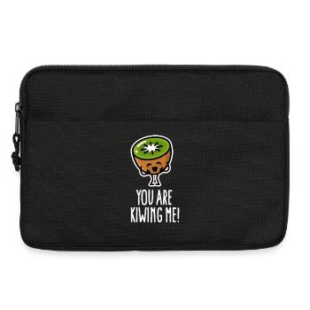 You are kiwing me cute kiwi Kawaii cartoon funny - Laptop bag 13" - black - Front
