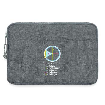 Kreis Radius Diagramm Kunst - Laptoptasche 13" - Grau meliert - Vorne
