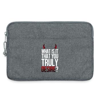 Truly Desire Question Tee - Laptop bag 13" - heather grey - Front