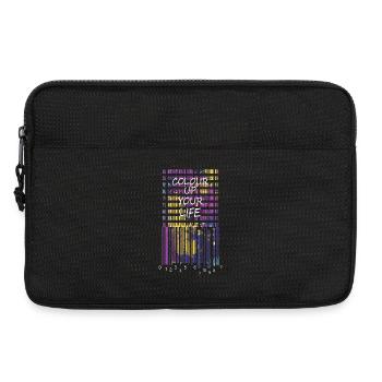 Apportez de la couleur à votre vie - Sacoche pour ordinateur portable 13 pouces - noir - Devant