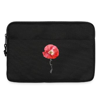 Roter Mohn Garten Blumen - Laptoptasche 13" - Schwarz - Vorne