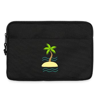 Palmier vert île mer - Sacoche pour ordinateur portable 13 pouces - noir - Devant