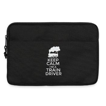 Keep Calm I'm a Train Driver T-Shirt Design - Laptop bag 13" - black - Front