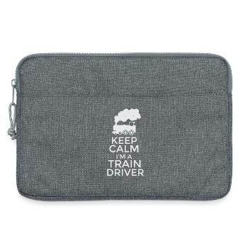 Keep Calm I'm a Train Driver T-Shirt Design - Laptop bag 13" - heather grey - Front