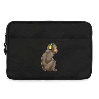 Monkey Headphone Music - Laptop bag 13" - black - Front