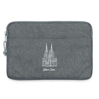 Köln, Kölner Dom, Türme - Laptoptasche 13" - Grau meliert - Vorne