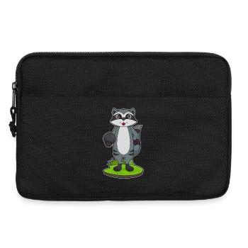 Waschbär Bowling Bowlingkugel - Laptoptasche 13" - Schwarz - Vorne