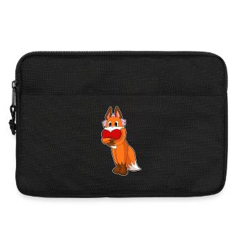 Fuchs Braut Herz Hochzeit - Laptoptasche 13" - Schwarz - Vorne