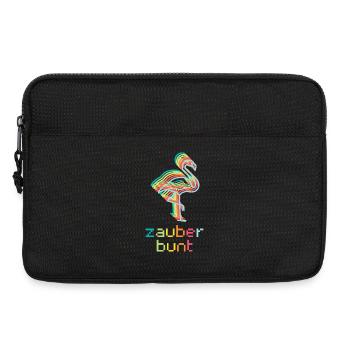 Zauberbunt - Flamingo - Wortschätze - Laptoptasche 13" - Schwarz - Vorne