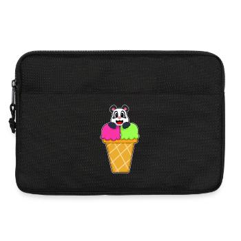 Panda Waffeleis - Laptoptasche 13" - Schwarz - Vorne