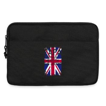 T-shirt Grunge Union Jack Text - Sacoche pour ordinateur portable 13 pouces - noir - Devant