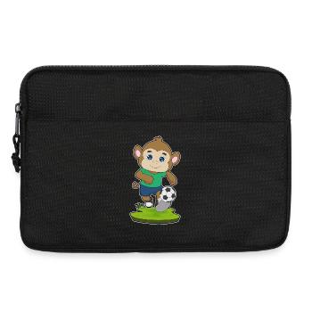 Monkey Soccer Player Soccer - Laptop bag 13" - black - Front