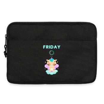 Friday loading, you only live once,Weekend - Laptoptasche 13" - Schwarz - Vorne