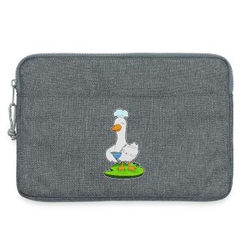 Ente Koch Schüssel Kochen - Laptoptasche 13" - Grau meliert - Vorne