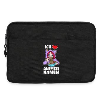 Ich Liebe Anime Ramen Herz Statement Manga - Laptoptasche 13" - Schwarz - Vorne