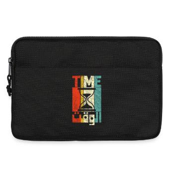 Arabic Calligraphy Time and Hourglass Vintage - Laptop bag 13" - black - Front
