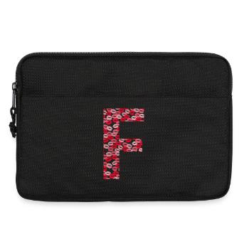 Lettre F - t-shirt bisous - Sacoche pour ordinateur portable 13 pouces - noir - Devant