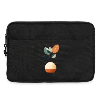 Minimalistische Blumen - Laptoptasche 13" - Schwarz - Vorne