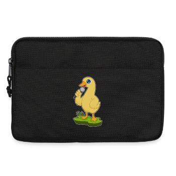 Duck Singer Microphone Singing - Laptop bag 13" - black - Front