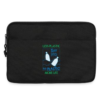 Less plastic – more life - Laptop bag 13" - black - Front