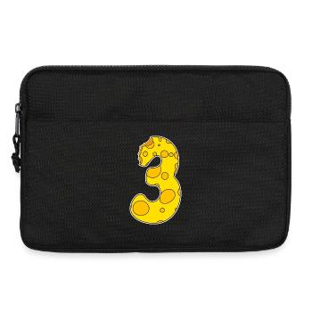 Zahl 3 - Drei - Dritter - Laptoptasche 13" - Schwarz - Vorne