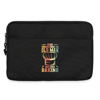 Ne sous-estimez jamais un vieux boulanger - Sacoche pour ordinateur portable 13 pouces - noir - Devant