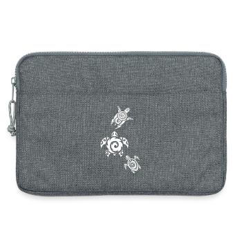 Trois tortues marines (blanc) - Sacoche pour ordinateur portable 13 pouces - gris chiné - Devant