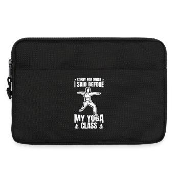 Sorry what I said before yoga - Laptop bag 13" - black - Front