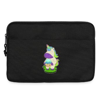 Einhorn Ostern Osterei - Laptoptasche 13" - Schwarz - Vorne