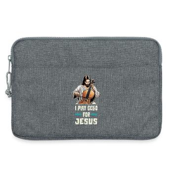 Je joue du violoncelle pour Jésus - Sacoche pour ordinateur portable 13 pouces - gris chiné - Devant