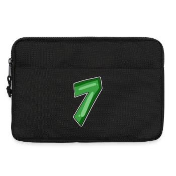 Zahl 7 Nummer - Laptoptasche 13" - Schwarz - Vorne