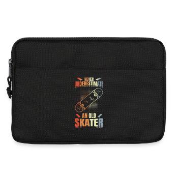 Never underestimate an old skater - Laptop bag 13" - black - Front