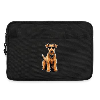 Irish Terrier Gangsta Gangster chien cadeau - Sacoche pour ordinateur portable 13 pouces - noir - Devant