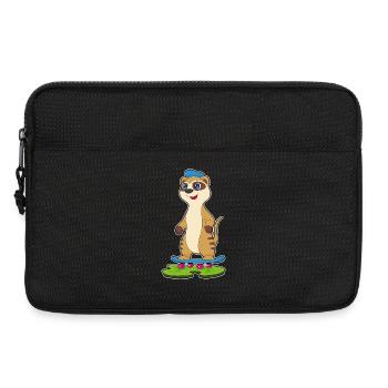 Erdmännchen Skater Skateboard - Laptoptasche 13" - Schwarz - Vorne