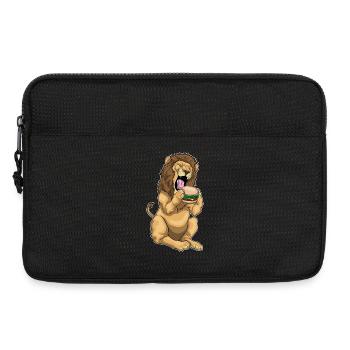 Lion Cheeseburger - Sacoche pour ordinateur portable 13 pouces - noir - Devant