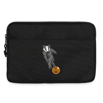 Dachs Bowling Bowlingkugel - Laptoptasche 13" - Schwarz - Vorne
