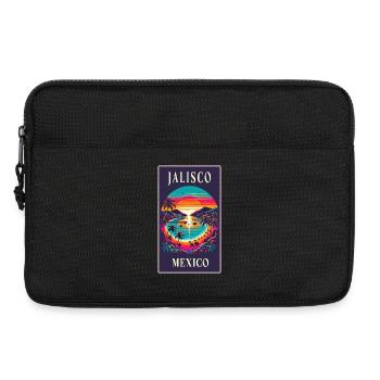 Motif de palmier Jalisco Mexico - Sacoche pour ordinateur portable 13 pouces - noir - Devant