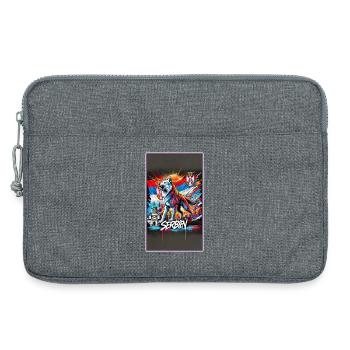 Serbia wolf national flag design - Laptop bag 13" - heather grey - Front