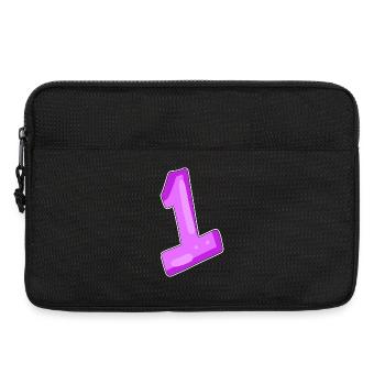 number 1 motif - Laptop bag 13" - black - Front
