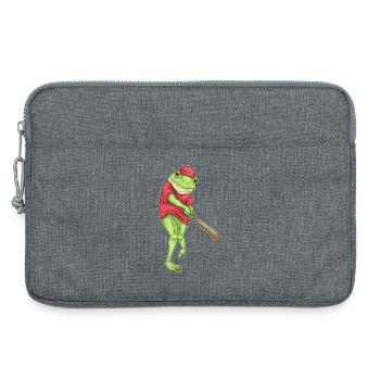 Grenouille Baseball Batte de Baseball - Sacoche pour ordinateur portable 13 pouces - gris chiné - Devant