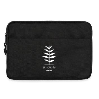 simplicity grows leaf plant icon nature logo - Laptop bag 13" - black - Front